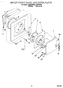 DRYER FRONT PANEL AND DOOR Diagram and Parts List for LTG5243BW0  Whirlpool Washer Dryer Combo