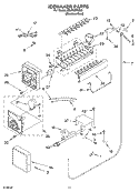 ICEMAKER PARTS Diagram and Parts List for KBLP36FKS02  KitchenAid Refrigerator