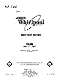 SECTION Diagram and Parts List for LE6810XSW0  Whirlpool Dryer