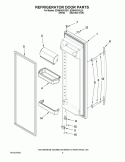 REFRIGERATOR DOOR PARTS Diagram and Parts List for ED5NHGXVQ01  Whirlpool Refrigerator