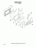 DOOR PARTS Diagram and Parts List for WDE101LVQ01  Whirlpool Range