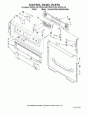 CONTROL PANEL PARTS Diagram and Parts List for WFG374LVQ0  Whirlpool Range