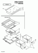 SHELF PARTS, OPTIONAL PARTS (NOT INCLUDED) Diagram and Parts List for ER8MHKXRS03  Whirlpool Refrigerator