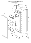 REFRIGERATOR DOOR Diagram and Parts List for KSRB22QFBL01  KitchenAid Refrigerator