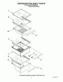 REFRIGERATOR SHELF PARTS Diagram and Parts List for BRS70HRBNA00  Whirlpool Refrigerator