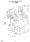 DISPENSER FRONT Diagram and Parts List for 3ED27DQXBW00  Whirlpool Refrigerator