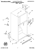 CABINET Diagram and Parts List for KTRP20MDAL01  Whirlpool Refrigerator