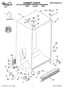 CABINET, LITERATURE Diagram and Parts List for ED2CHQXKQ00  Whirlpool Refrigerator
