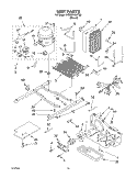 UNIT Diagram and Parts List for 4YED2FHQKT00  Whirlpool Refrigerator
