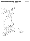DOOR AND PANEL PARTS Diagram and Parts List for KUDS02FSPA3  KitchenAid Dishwasher