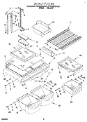 SHELF Diagram and Parts List for KTRP20MDAL02  Whirlpool Refrigerator
