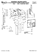 CONTROL BOARD PARTS Diagram and Parts List for GH7208XRS0  Whirlpool Microwave