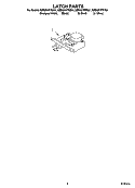 LATCH PARTS Diagram and Parts List for GBD307PRB01  Whirlpool Wall Oven