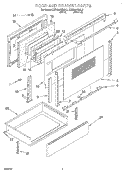 DOOR AND DRAWER Diagram and Parts List for KERS507EAL2  KitchenAid Range