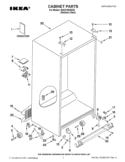 CABINET PARTS Diagram and Parts List for 6ISC21N4AD00  Whirlpool Refrigerator