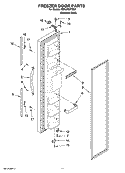 FREEZER DOOR PARTS Diagram and Parts List for ED2JHEXTS00  Whirlpool Refrigerator