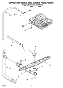 UPPER DISHRACK AND WATER FEED Diagram and Parts List for DU948PWKB0  Whirlpool Dishwasher