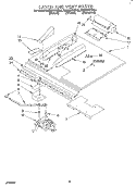 LATCH AND VENT Diagram and Parts List for KEBS177YWH4  KitchenAid Wall Oven