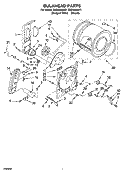 BULKHEAD PARTS, OPTIONAL PARTS (NOT INCLUDED) Diagram and Parts List for CGDX463RT1  Crosley Dryer