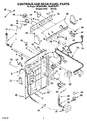 CONTROLS AND REAR PANEL PARTS Diagram and Parts List for 7MLSR7232PT1  Whirlpool Washer