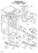 LINER PARTS Diagram and Parts List for ET4WSMXKQ04  Whirlpool Refrigerator