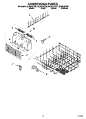 LOWER RACK PARTS, OPTIONAL PARTS (NOT INCLUDED) Diagram and Parts List for GU2451XTST1  Whirlpool Dishwasher