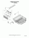 LOWER RACK PARTS Diagram and Parts List for 7GU3800XTVY3  Whirlpool Dishwasher