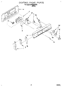 CONTROL PANEL Diagram and Parts List for RF356BXDW0  Whirlpool Range