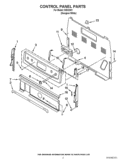 CONTROL PANEL PARTS Diagram and Parts List for IVE32301  Inglis Range