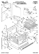 OVEN Diagram and Parts List for RS696PXBB0  Whirlpool Range