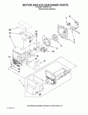 MOTOR AND ICE CONTAINER PARTS Diagram and Parts List for 7GI5FSAXVY2  Whirlpool Refrigerator