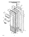 REFRIGERATOR DOOR Diagram and Parts List for KSSS48DWW01  KitchenAid Refrigerator
