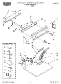 TOP AND CONSOLE, LIT/OPTIONAL Diagram and Parts List for RGX4625EW1  Roper Dryer