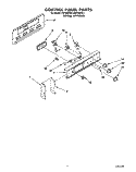 CONTROL PANEL Diagram and Parts List for FEP340YW1  Roper Range