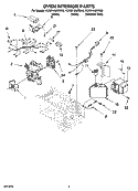 OVEN INTERIOR PARTS Diagram and Parts List for KCMS1555RBL0  KitchenAid Microwave