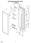 REFRIGERATOR DOOR Diagram and Parts List for GD25SFCHS111  Whirlpool Refrigerator