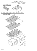 SHELF Diagram and Parts List for RT14WKYFW01  Roper Refrigerator