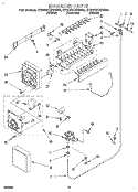 ICEMAKER Diagram and Parts List for ED22DCXBB00  Whirlpool Refrigerator