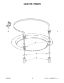 HEATER PARTS Diagram and Parts List for IUD6100BB0  Whirlpool Dishwasher