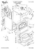 SECTION Diagram and Parts List for LEW8858HQ0  Whirlpool Dryer