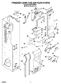 FREEZER LINER AND AIR FLOW PARTS Diagram and Parts List for KSSO48FMX01  KitchenAid Refrigerator