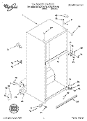 CABINET Diagram and Parts List for 8ET22DKXFN02  Whirlpool Refrigerator