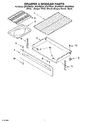 DRAWER AND BROILER Diagram and Parts List for SF357PEKT1  Whirlpool Range
