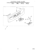 CONTROL PANEL Diagram and Parts List for KUDM25SHBL0  KitchenAid Dishwasher