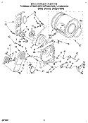 SECTION Diagram and Parts List for LET5624BW2  Whirlpool Dryer
