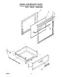 DOOR AND DRAWER Diagram and Parts List for RF302BXXW0  Whirlpool Range