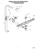 UPPER WASH AND RINSE PARTS Diagram and Parts List for KUDS01DLSS3  KitchenAid Dishwasher
