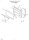 FREEZER DOOR, LIT/OPTIONAL Diagram and Parts List for 3XARG477GF00  Whirlpool Refrigerator