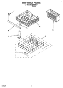 DISHRACK Diagram and Parts List for DU811SWKU0  Whirlpool Dishwasher