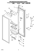 REFRIGERATOR DOOR PARTS Diagram and Parts List for KSCS25INSS00  KitchenAid Refrigerator